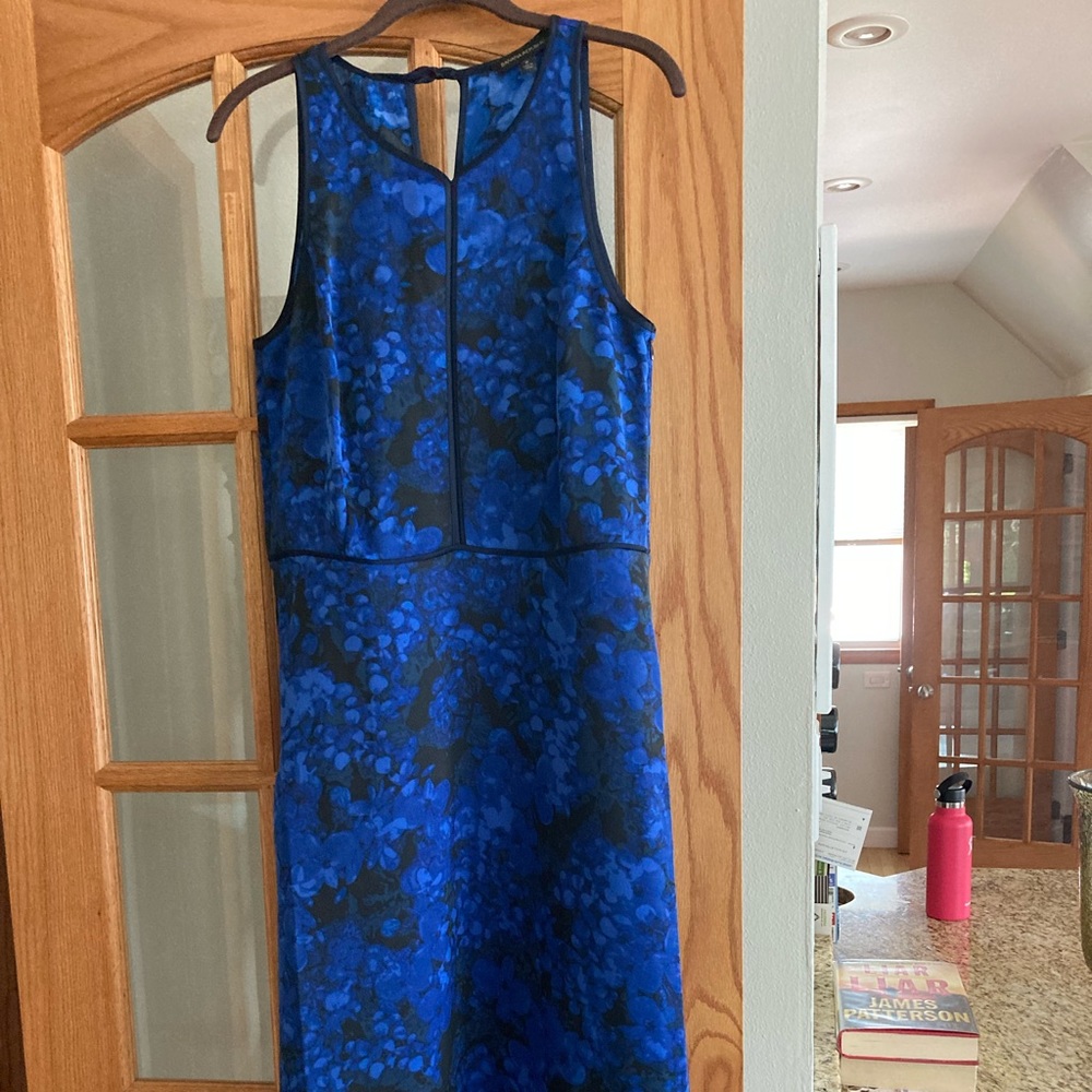 Banana Republic Blue Floral Midi Dress